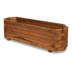 Blooma Bopha Brown Wooden Rectangular Trough -Hoze Landscaping Shop blooma bopha brown wooden rectangular trough3663602701415 03bq