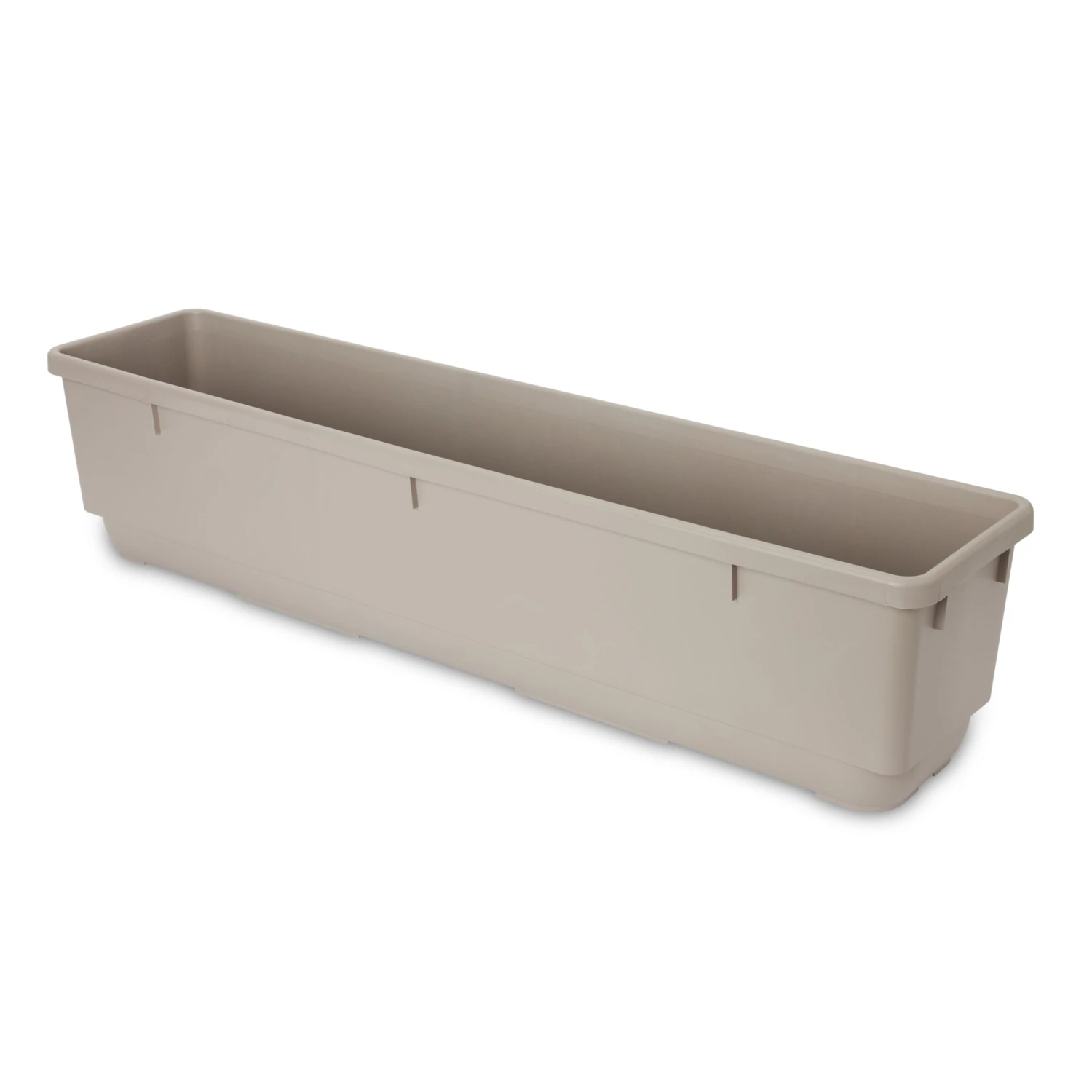Blooma Florus Taupe Plastic Bell Square Trough 3 Blooma Florus Taupe Plastic Bell Square Trough