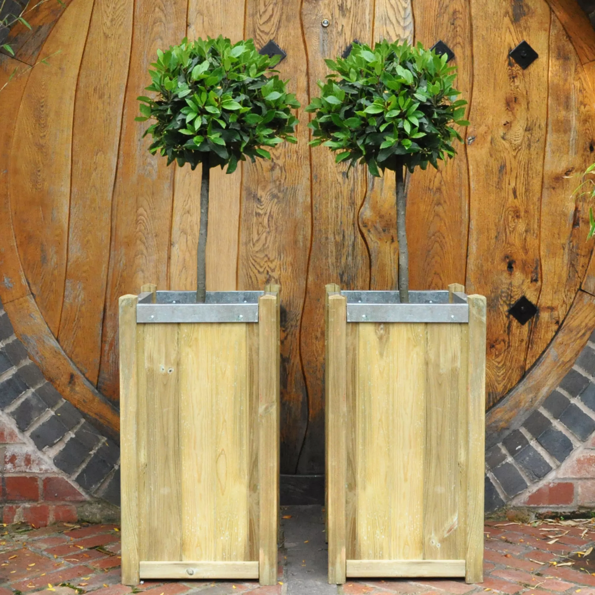 Forest Garden Slender Wooden Rectangular Planter, Pack Of 2 9 Forest Garden Slender Wooden Rectangular Planter, Pack Of 2 - Image 7