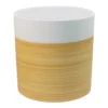 GoodHome Penan White Wood Effect Cement Circular Plant Pot (Dia)38cm 2 GoodHome Penan White Wood Effect Cement Circular Plant Pot (Dia)38cm -Hoze Landscaping Shop goodhome penan white wood effect cement circular plant pot dia 38cm5059340328324 02c