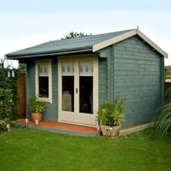 Hoze Landscaping Shop -Hoze Landscaping Shop shire marlborough 12x12 glass apex tongue groove wooden cabin base not included5019804112456 01i