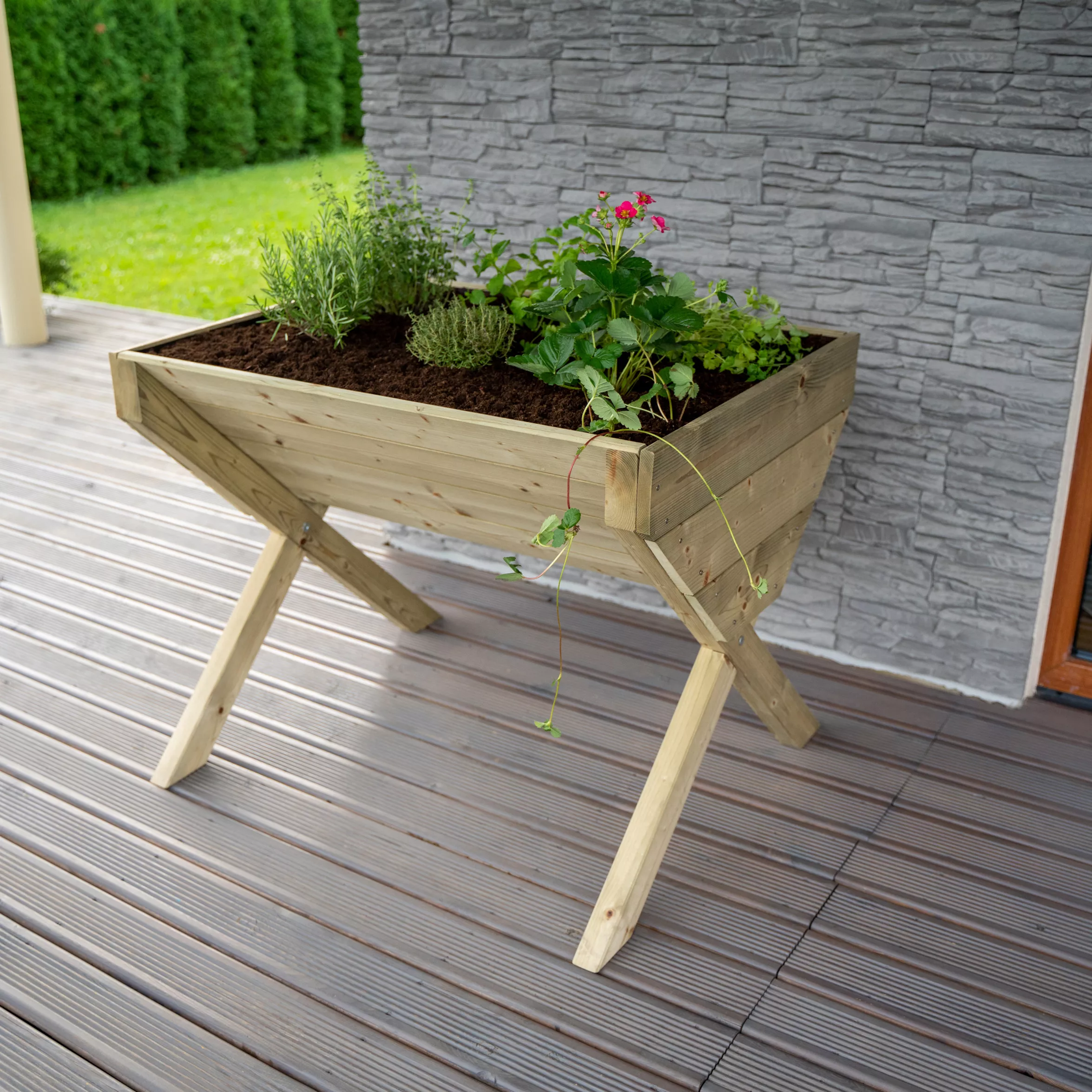 Verve 930mmx690mm Wood Rectangular Raised Bed Kit 0.64m² 8 Verve 930mmx690mm Wood Rectangular Raised Bed Kit 0.64m² - Image 6